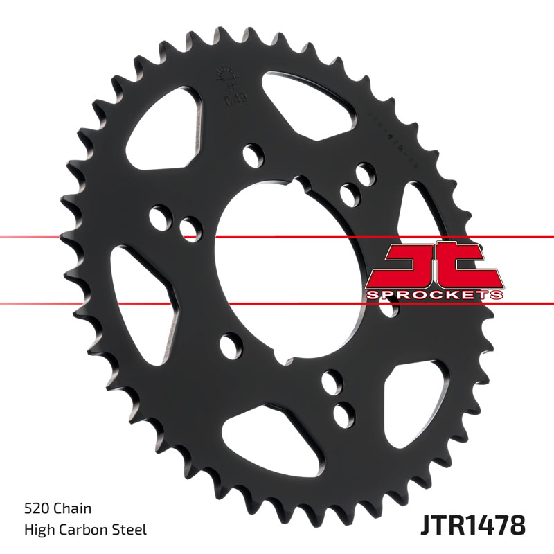 Steel Rear Sprocket - 43 Teeth 520 - Click Image to Close