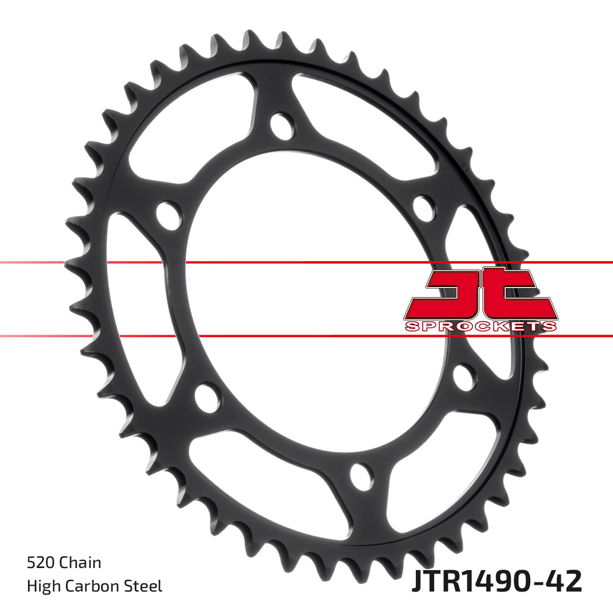 Steel Rear Sprocket - 42 Tooth 520 - For 500 Vulcan ZX4 ZX6R GSXR750 - Click Image to Close