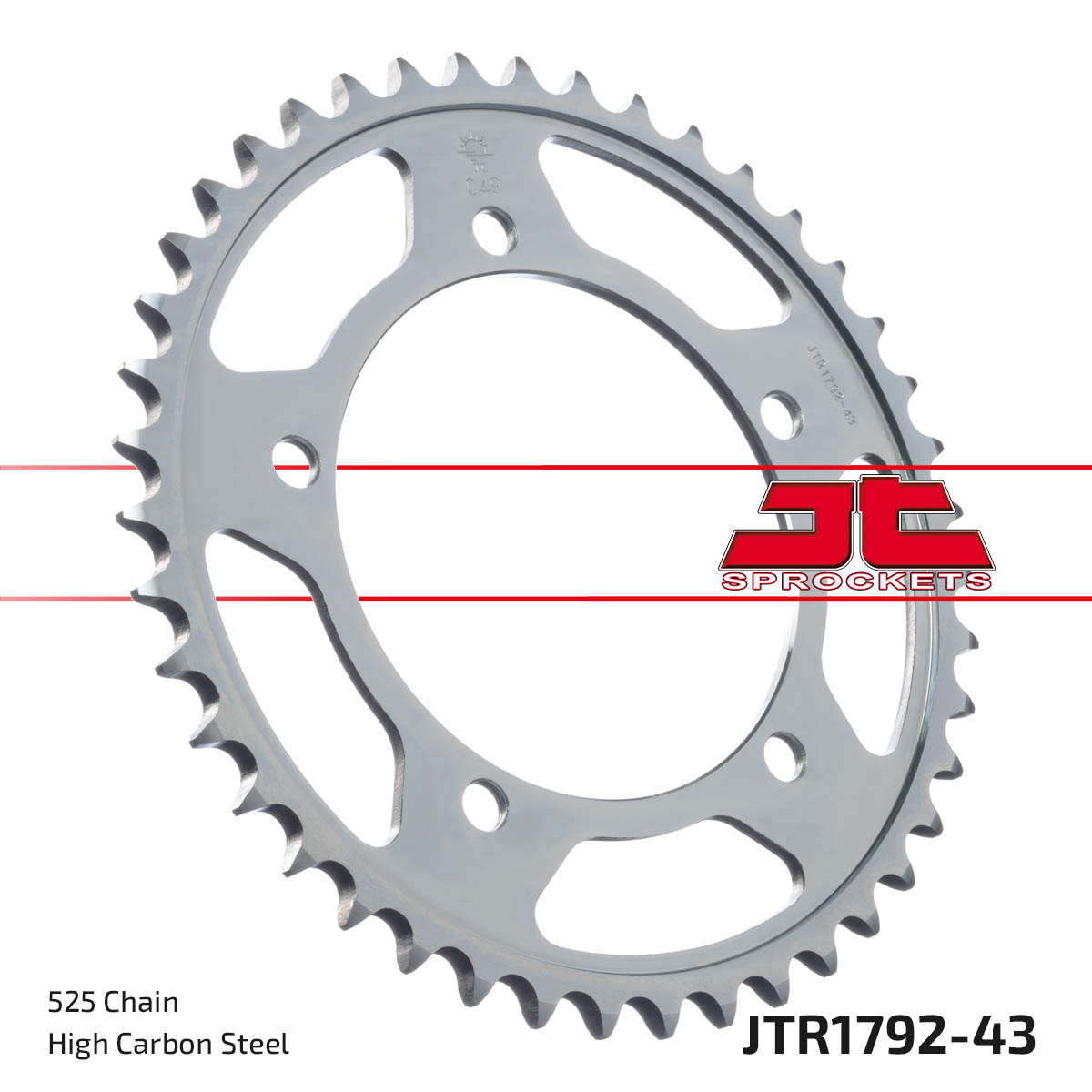 Steel Rear Sprocket - 43 Tooth 525 - For V-Strom GSR GSX/R Bonneville - Click Image to Close