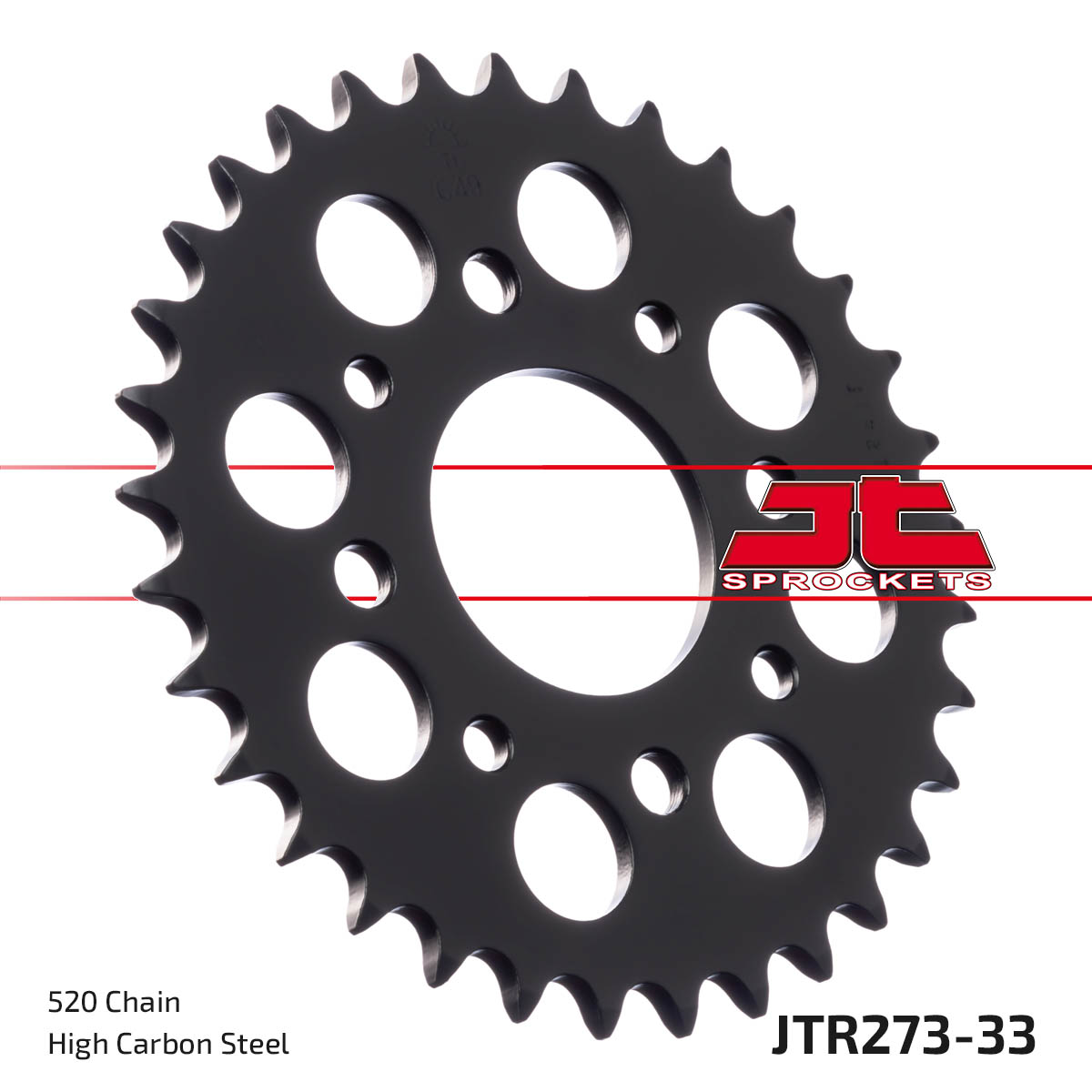 Steel Rear Sprocket - 33 Tooth 520 - For 125/200/250 Rebel Shadow Duke - Click Image to Close