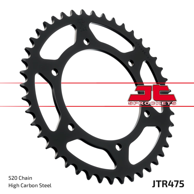 Steel Rear Sprocket - 44 Teeth 520 - Click Image to Close