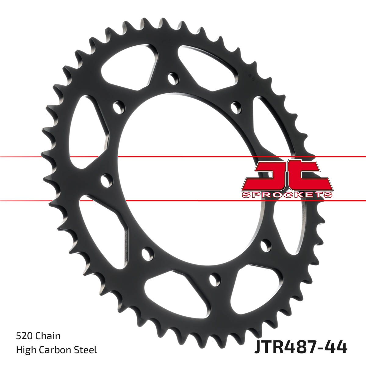 Steel Rear Sprocket - 44 Tooth 520 - For KLX KLR KLE Estrella W800 - Click Image to Close