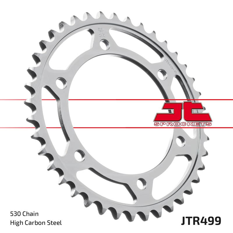 Steel Rear Sprocket - 44 Tooth 530 - For Hayabusa, 800 Vulcan, ZX6, ZZR - Click Image to Close