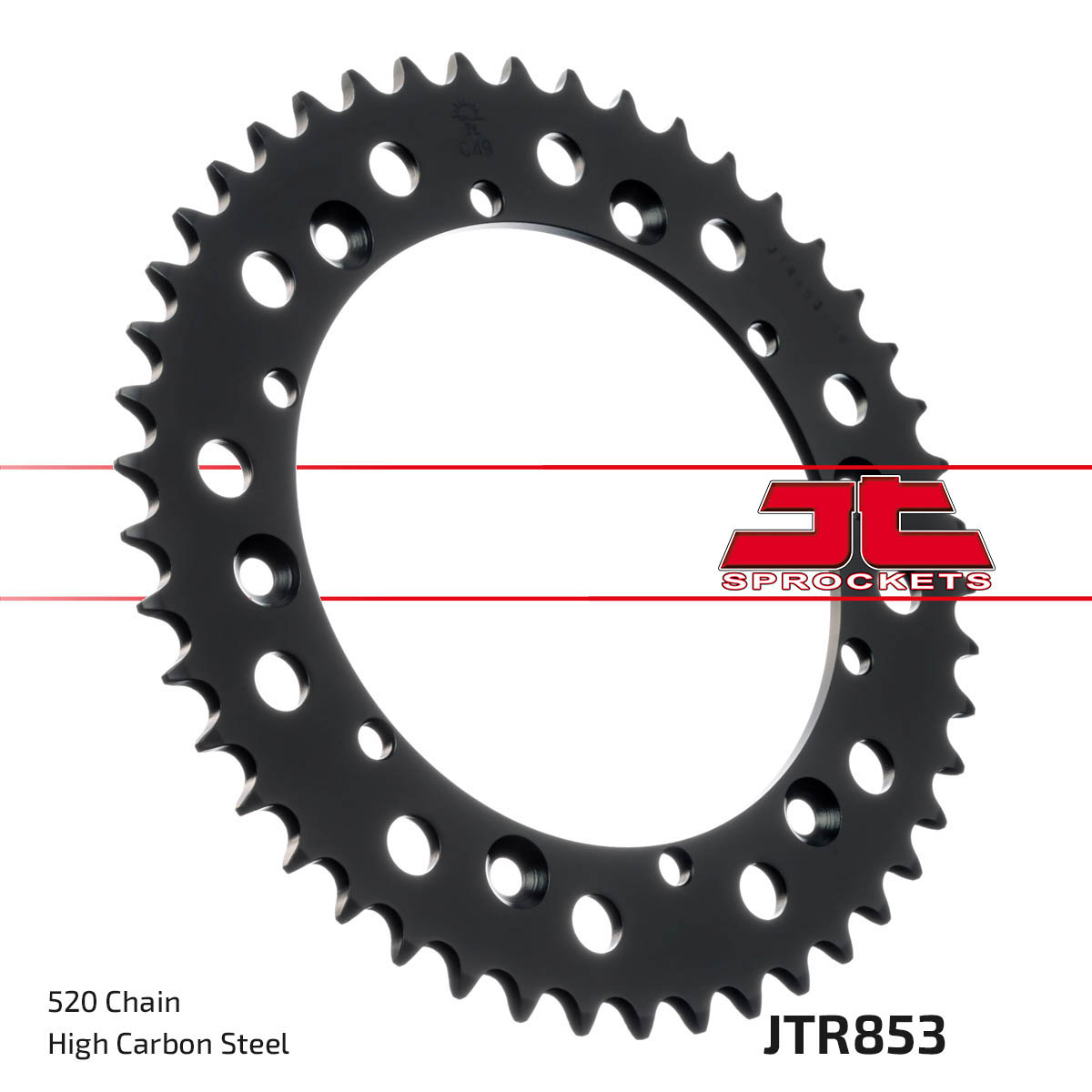 Steel Rear Sprocket - 40 Tooth 520 - For Yamaha ATV & Dirt YZ/WR/TT/IT - Click Image to Close