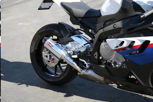 RT5 Polished Aluminum Slip On Exhaust Muffler - For 10-14 BMW S1000RR - Click Image to Close