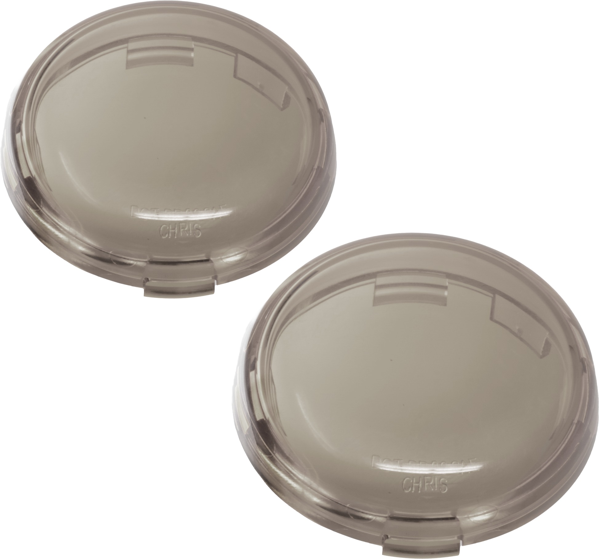 Smoke 2" Bullet Style Turn Signal Lenses - Pair - Replaces Harley 68973-00 for 99+ 2" Bullet Signals - Click Image to Close