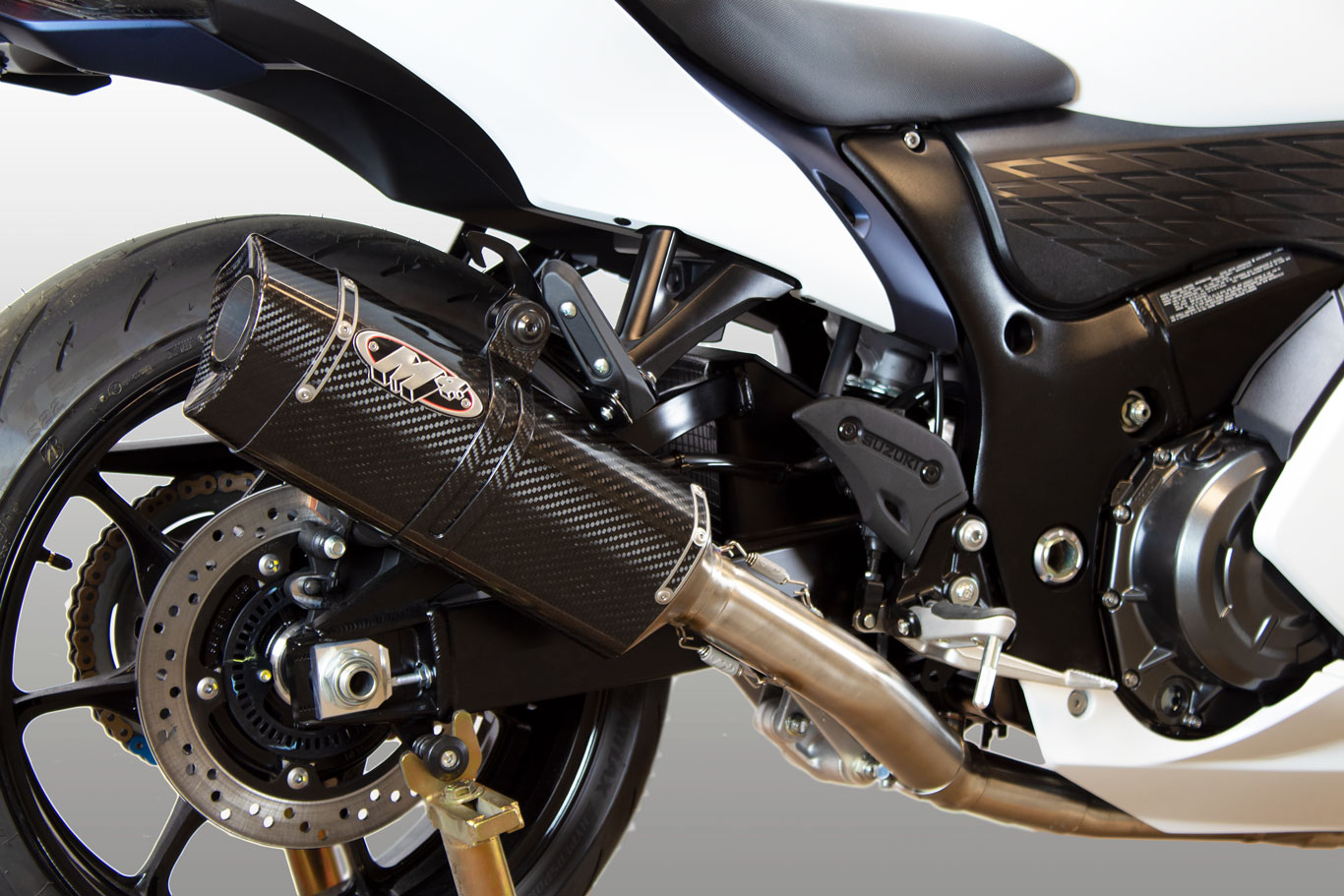 Tech1 Carbon Full Exhaust - For 08-23 Suzuki Hayabusa - Click Image to Close