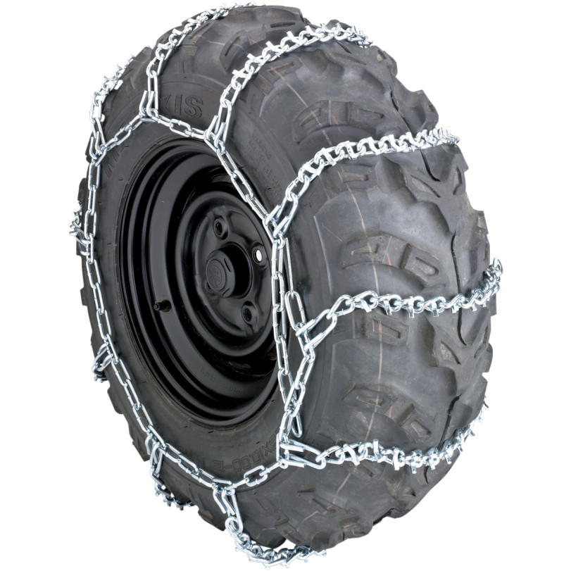 ATV/UTV 8-V Bar Snow Chains - Fits Most 20X10.00-9 Thru 25X8.00-12 - 1 Pair - Click Image to Close