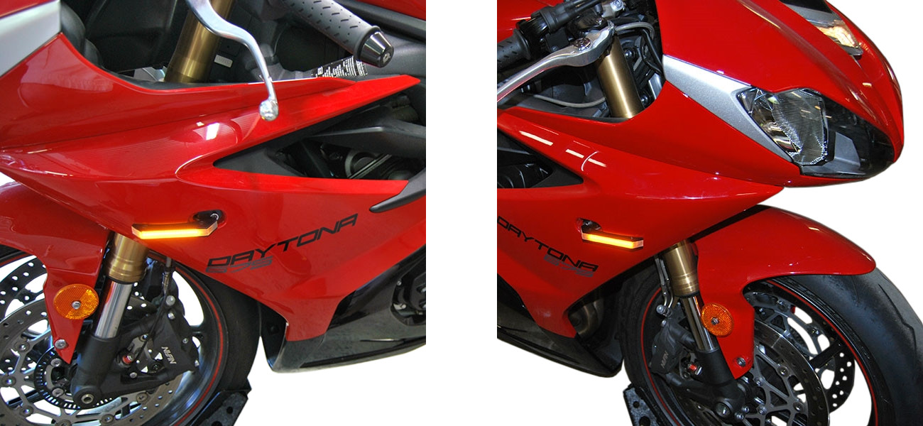 Front LED Turn Signals - For 13-15 Triumph Daytona 675 - Click Image to Close