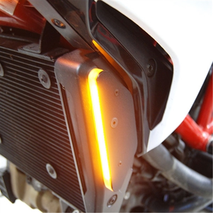 Side Mount Front LED Turn Signals - Ducati Hypermotard 821 & 939 - Click Image to Close