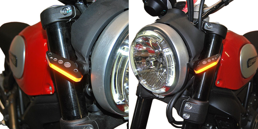 Front LED Turn Signals - For Ducati Scrambler - Click Image to Close