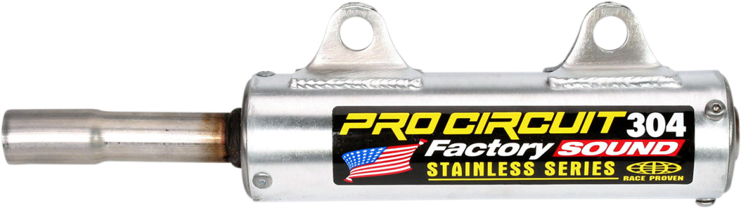 304 Aluminum Slip On Exhaust Silencer - For 88-89 KX125 - Click Image to Close