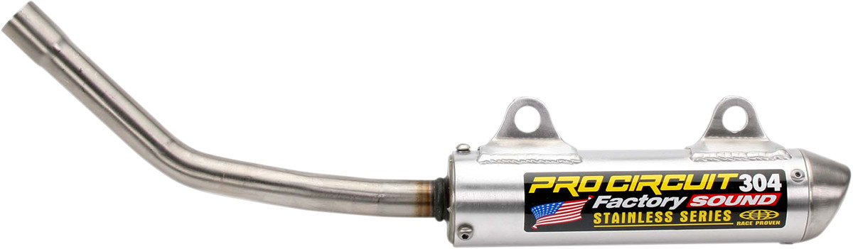 304 Aluminum Slip On Exhaust Silencer - For 92-93 KX125 - Click Image to Close