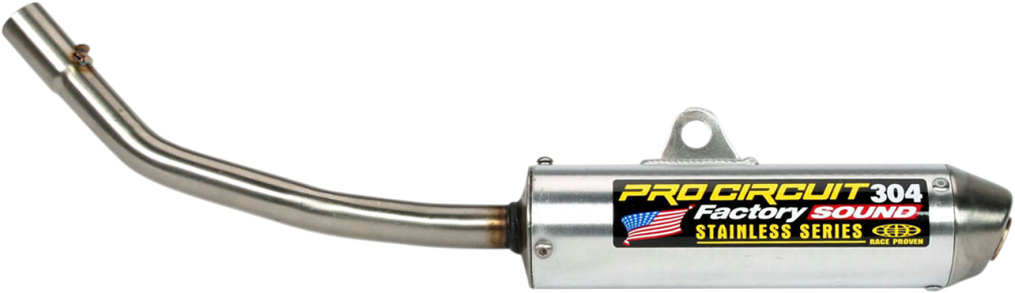 304 Aluminum Slip On Exhaust Silencer - For 95-98 KX125 - Click Image to Close