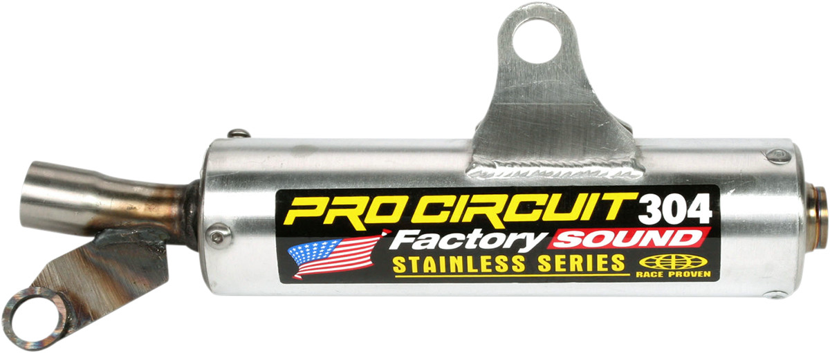 304 Aluminum Slip On Exhaust Silencer - For 89-92 Suzuki RM125 - Click Image to Close