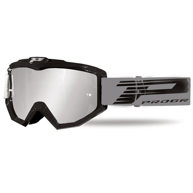 3201 Atzaki MX Goggles - Black Frame w/ Multilayer Silver Iridium Lens - Click Image to Close