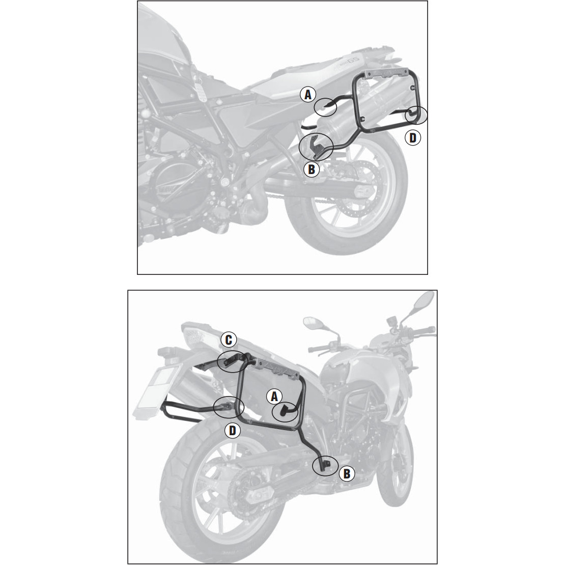 Outback Side Case Mounting Rack - For 08-16 BMW F700GS F800GS - Click Image to Close