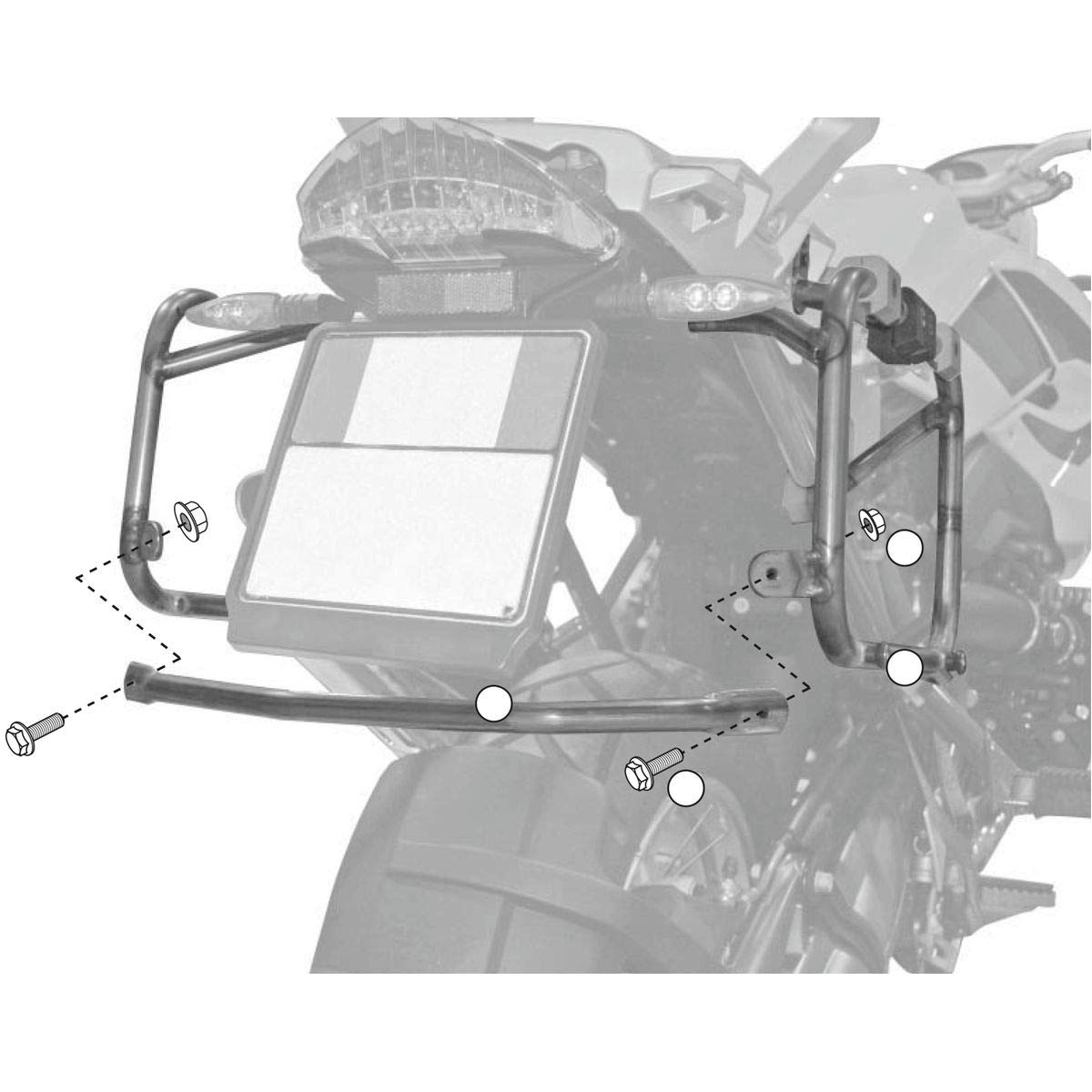 Side Case Outback Mounting Hardware - For 04-12 BMW R1200GS - Click Image to Close