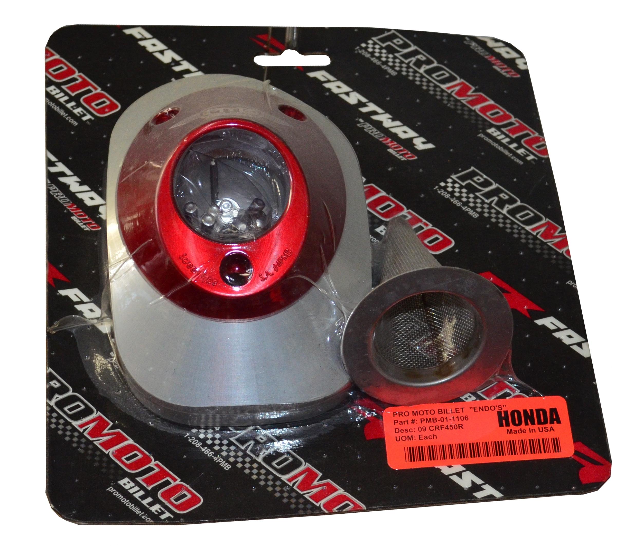 Spark Arrestor Exhaust End Cap - Red - For 09-10 Honda CRF450R - Click Image to Close