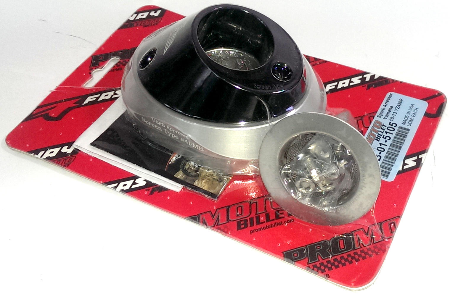 Spark Arrestor Exhaust End Cap - Black - For 10-13 Yamaha YZ450F - Click Image to Close