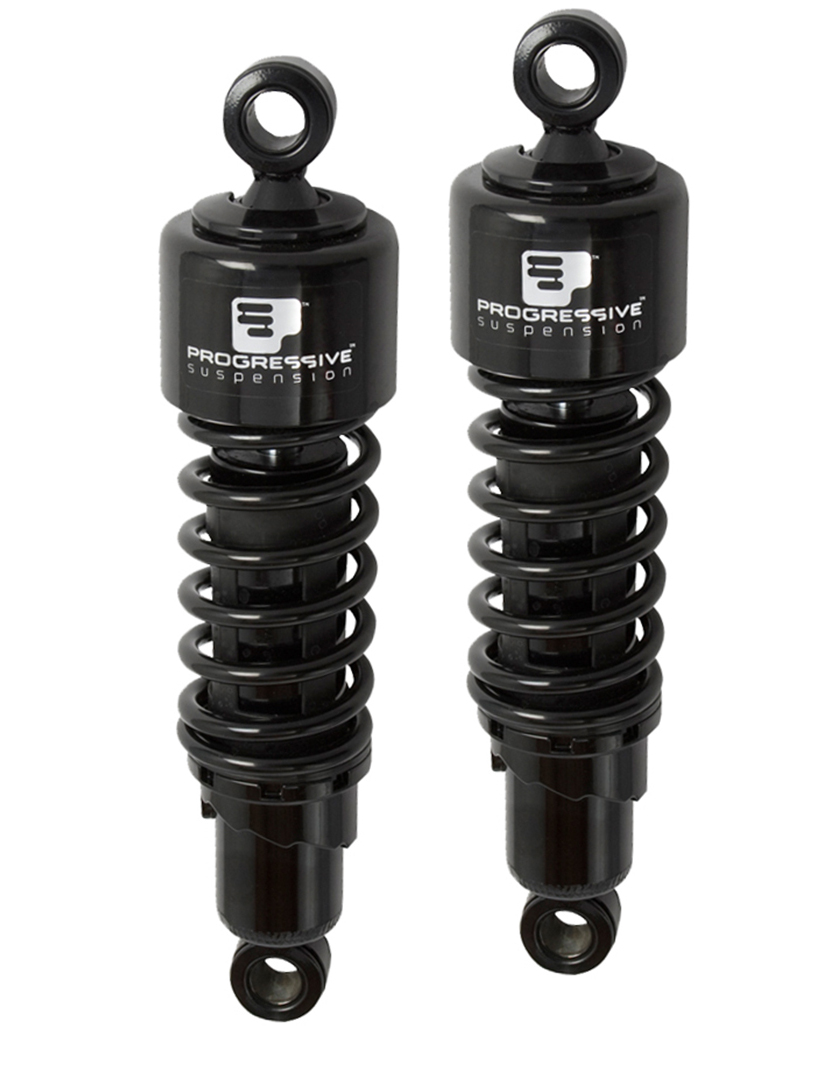 13" 412 Series Shocks - Black - For 80-05 Harley FLH FLT - Click Image to Close