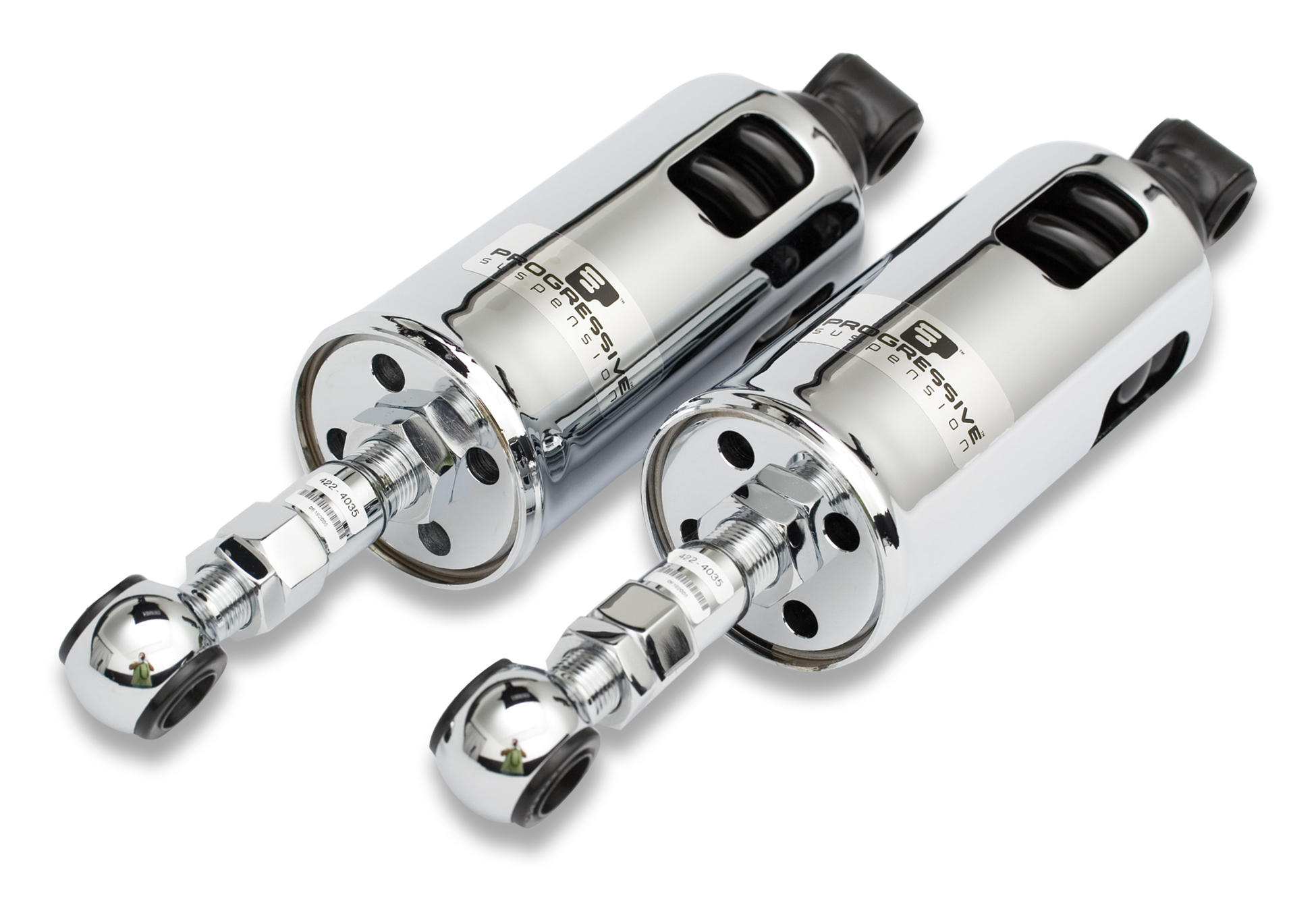 Chrome Adjustable 422 Series Shocks - For 00-16 HD Softail - Click Image to Close