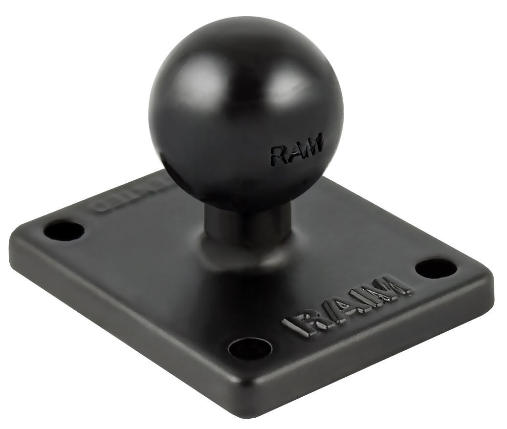 Ram Adapter - 2" x 1.7" Base w/ 1" Ball Form Garmin Zumo & TomTom Rider - Click Image to Close