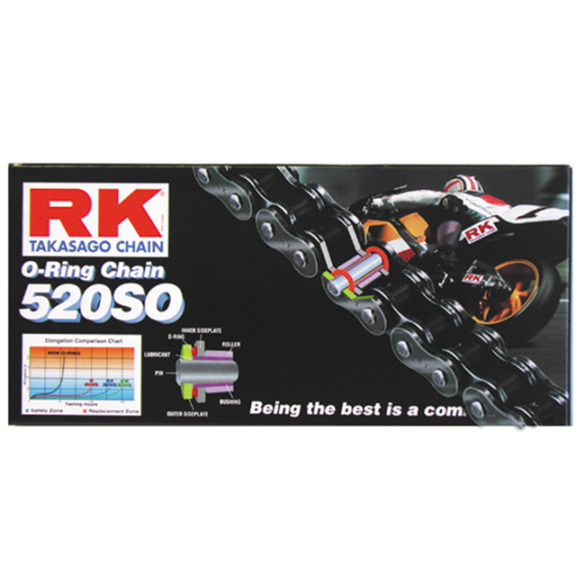 RK Chain 520SO Clip Link - Natural - Click Image to Close