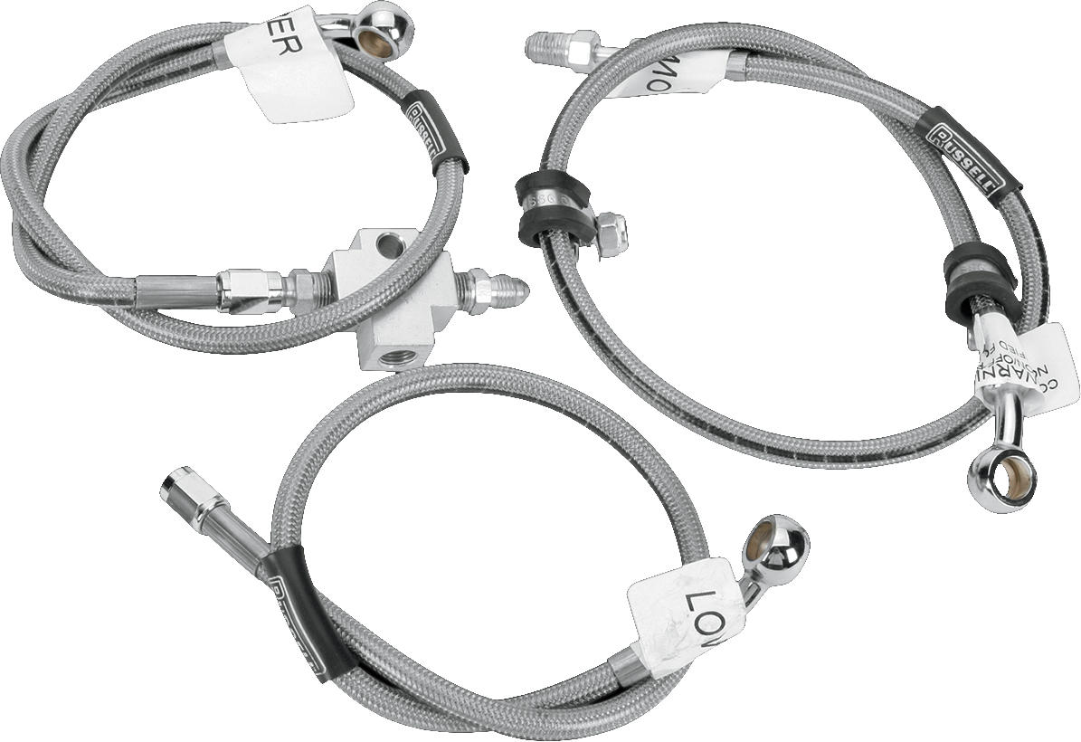 Stainless Steel Front Brake Line Kit - For 97-98 Honda GL1500C Valkyrie / Interstate - Click Image to Close