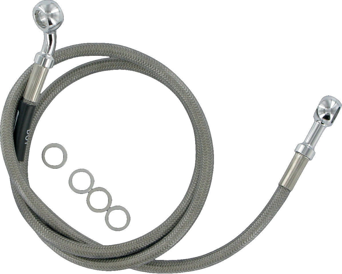 Stainless Steel Front Brake Line Kit - For 98-02 Yamaha XVS650 V-Star Classic - Click Image to Close