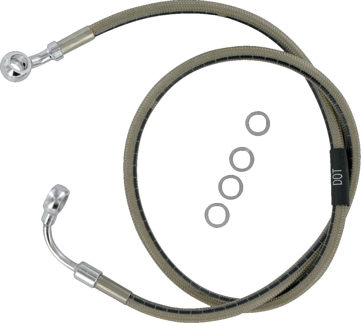 Stainless Steel Rear Brake Line Kit - For 99-02 Yamaha XV1600 - Click Image to Close