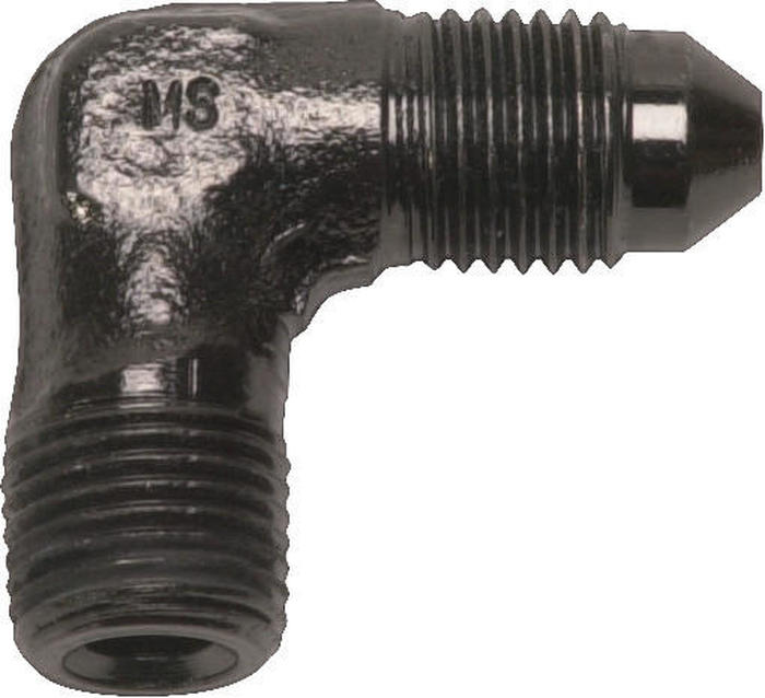 Russell Renegade Universal Brake Line Fitting - 1/8" NPT, #3 male w/ 90" bend - Click Image to Close