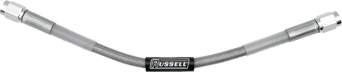 Russell Universal Braided Stainless Steel Brake Line - 9" - Click Image to Close