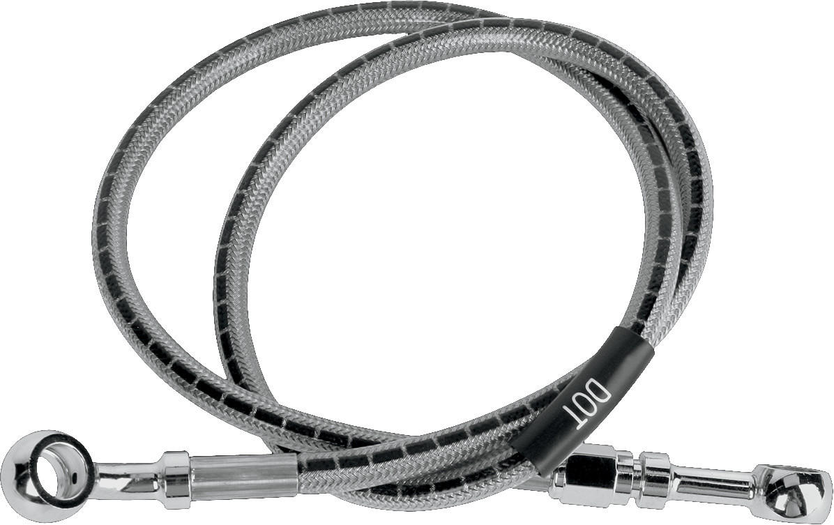 Stainless Steel Front Brake Line Kit - For 94-02 Kawasaki EX500 Ninja - Click Image to Close