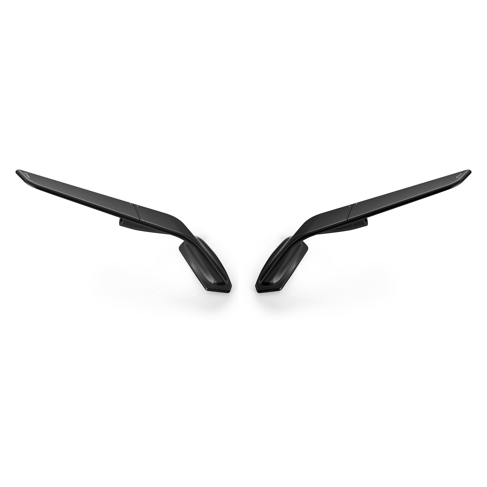 Black Rotating Winglet Stealth Mirrors - For 19-23 Suzuki GSXR1000 - Click Image to Close