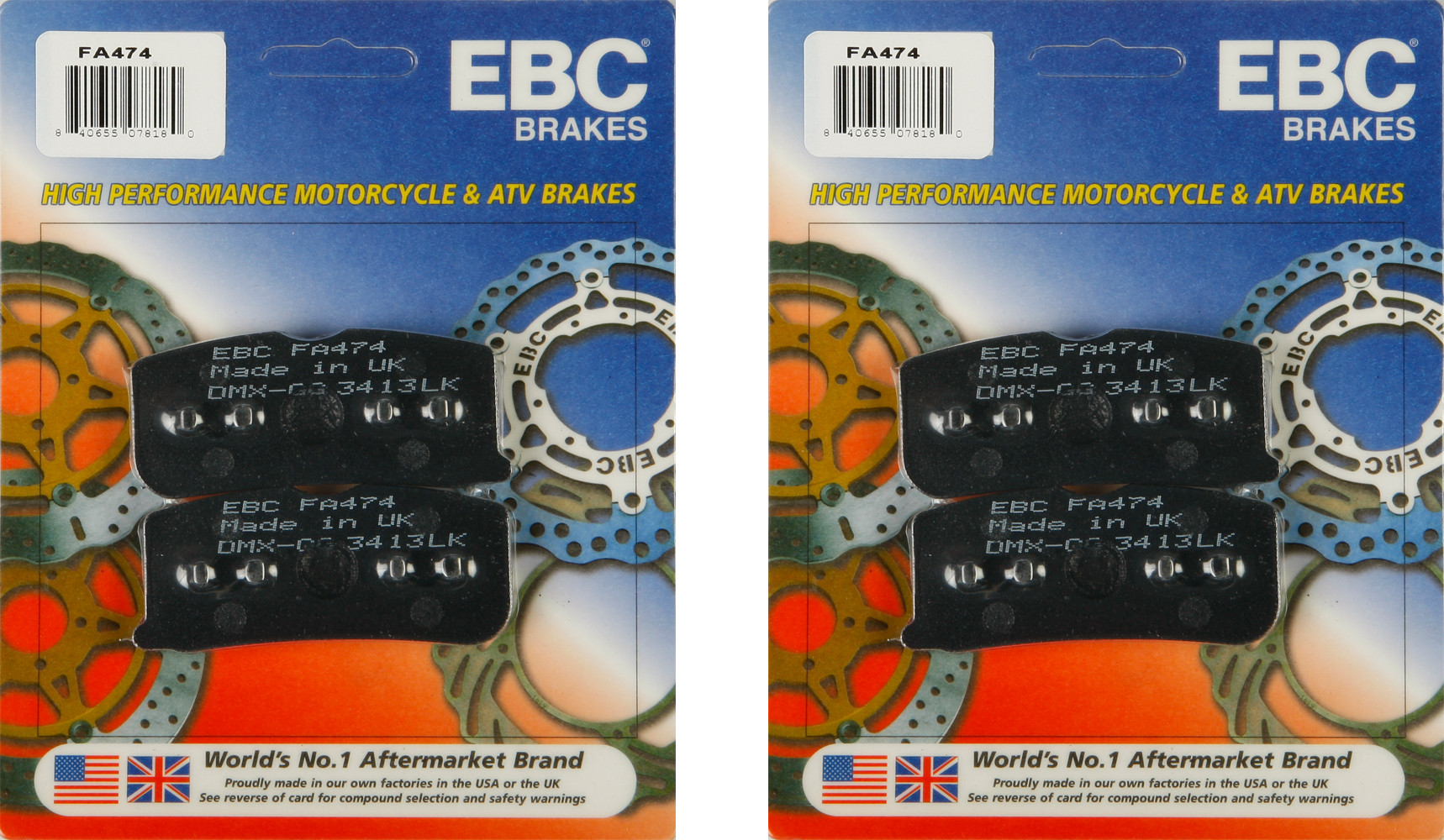 Standard Organic Brake Pads Front Set - Click Image to Close