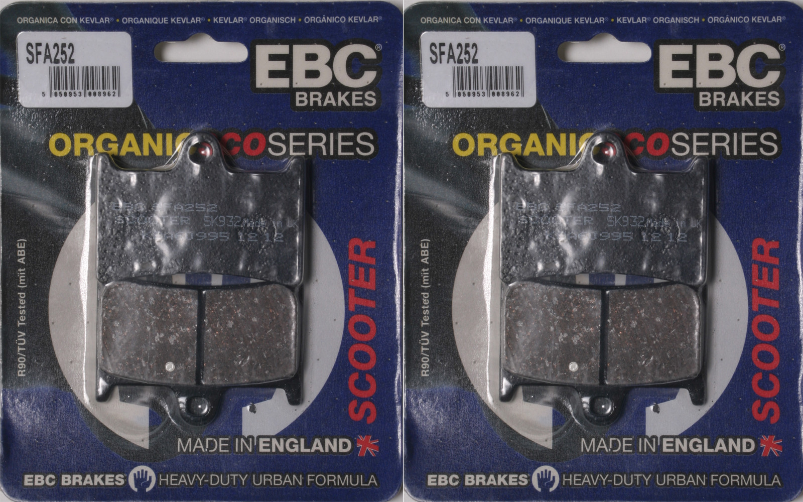 Standard Organic Brake Pads Front Set - Click Image to Close