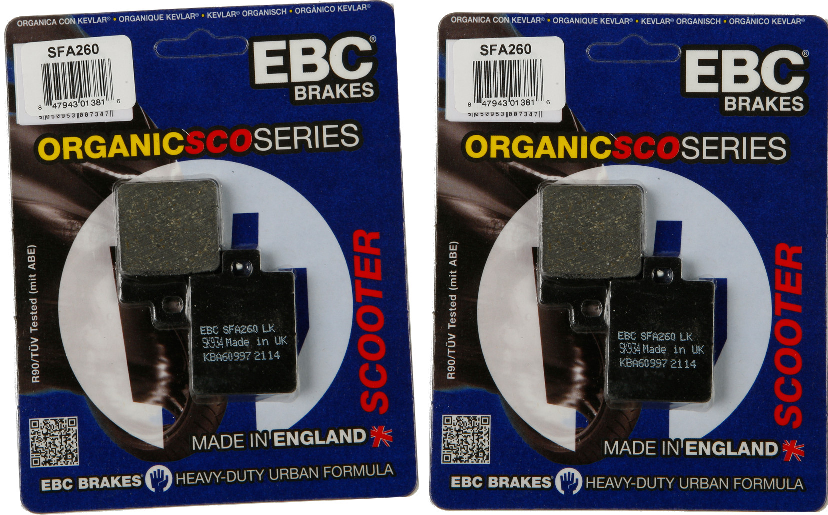 Standard Organic Brake Pads Front Set - Click Image to Close