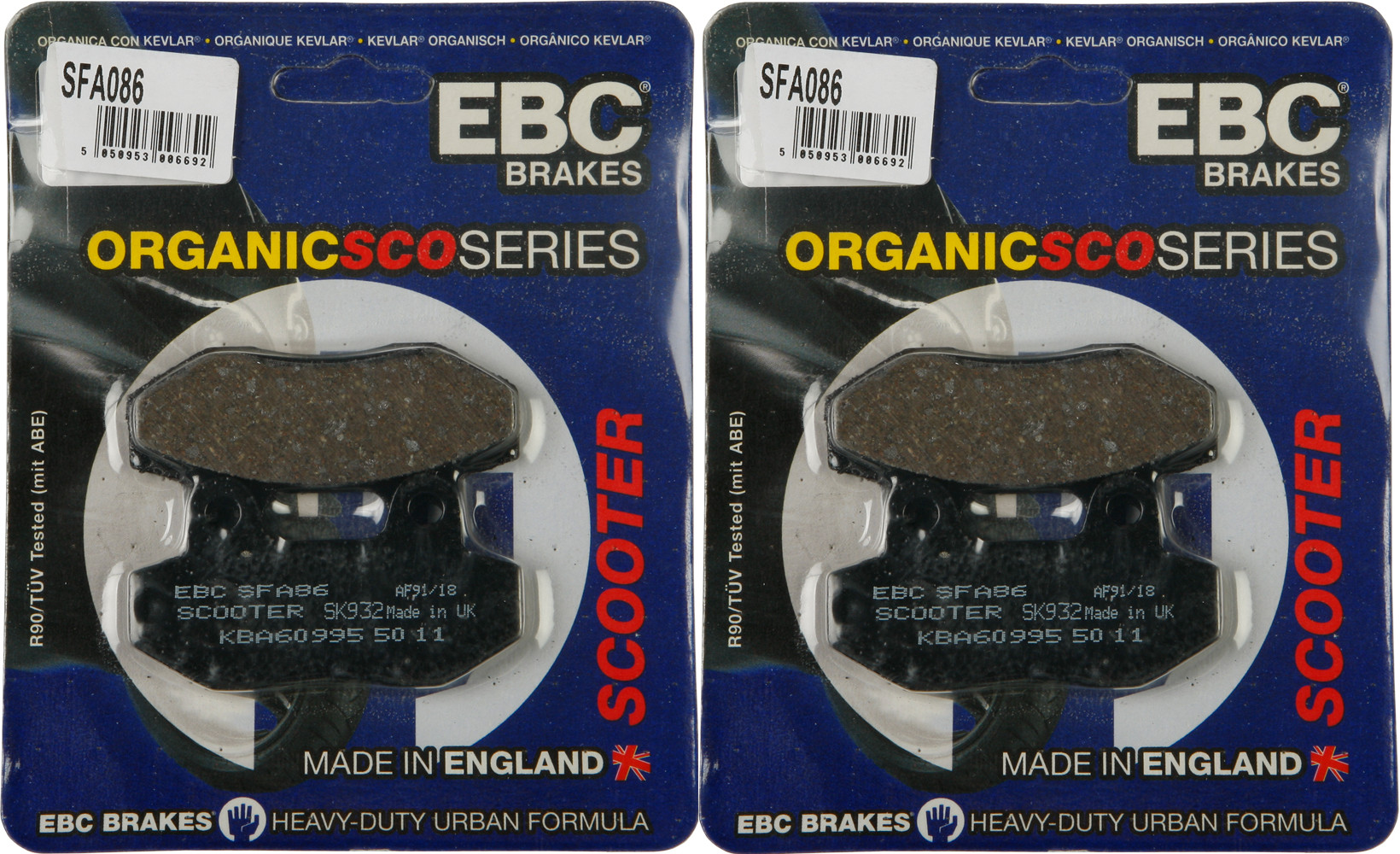 Standard Organic Brake Pads Front Set - Click Image to Close