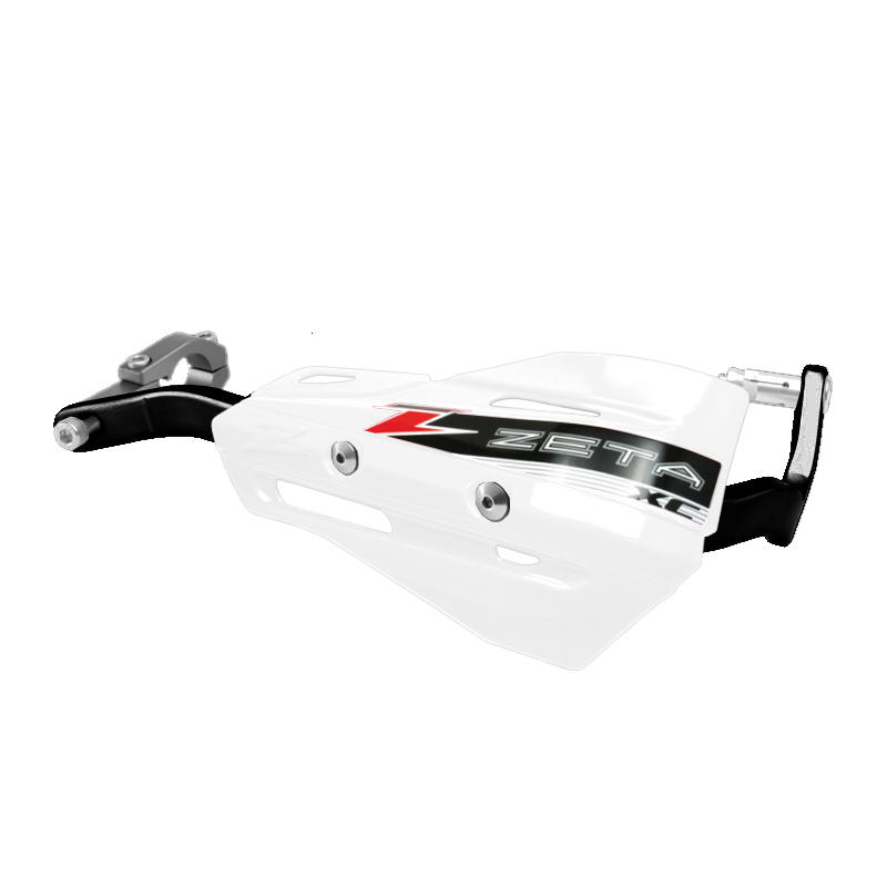 Drop Handguard Handlebar Armor / XC Protector Kit - 7/8" White / - Black - Click Image to Close