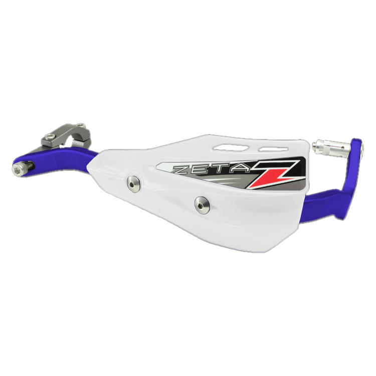 Drop Handguard Handlebar Armor / X2 Protector Kit - 7/8" White / Blue - Click Image to Close