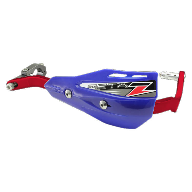 Drop Handguard Handlebar Armor / X2 Protector Kit - 1-1/8" Blue / Red - Click Image to Close