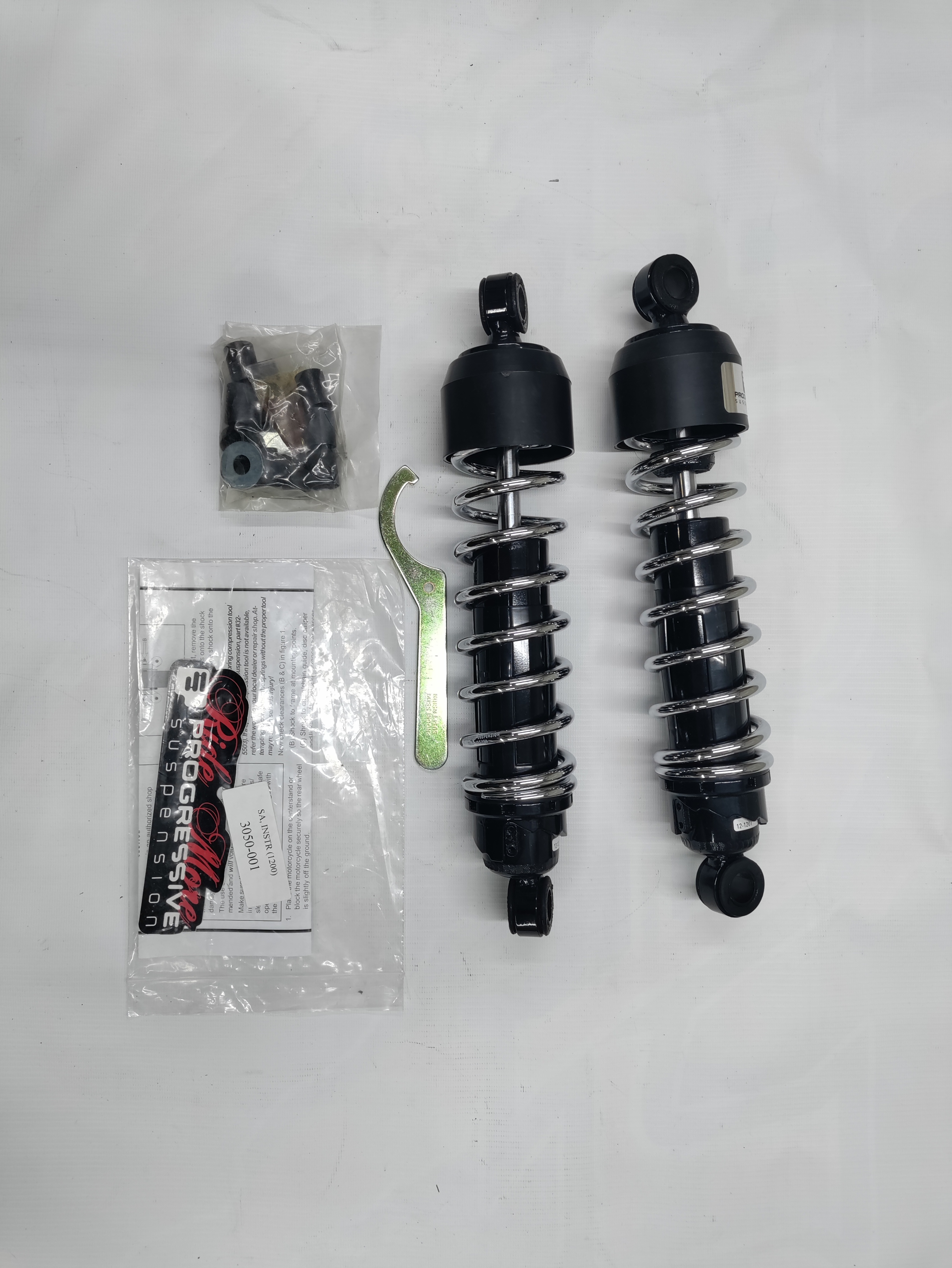 Black 12.5" 12 Series Shocks w/ 105/150 Springs Progressive 03-1368C & 12-1201B - Click Image to Close