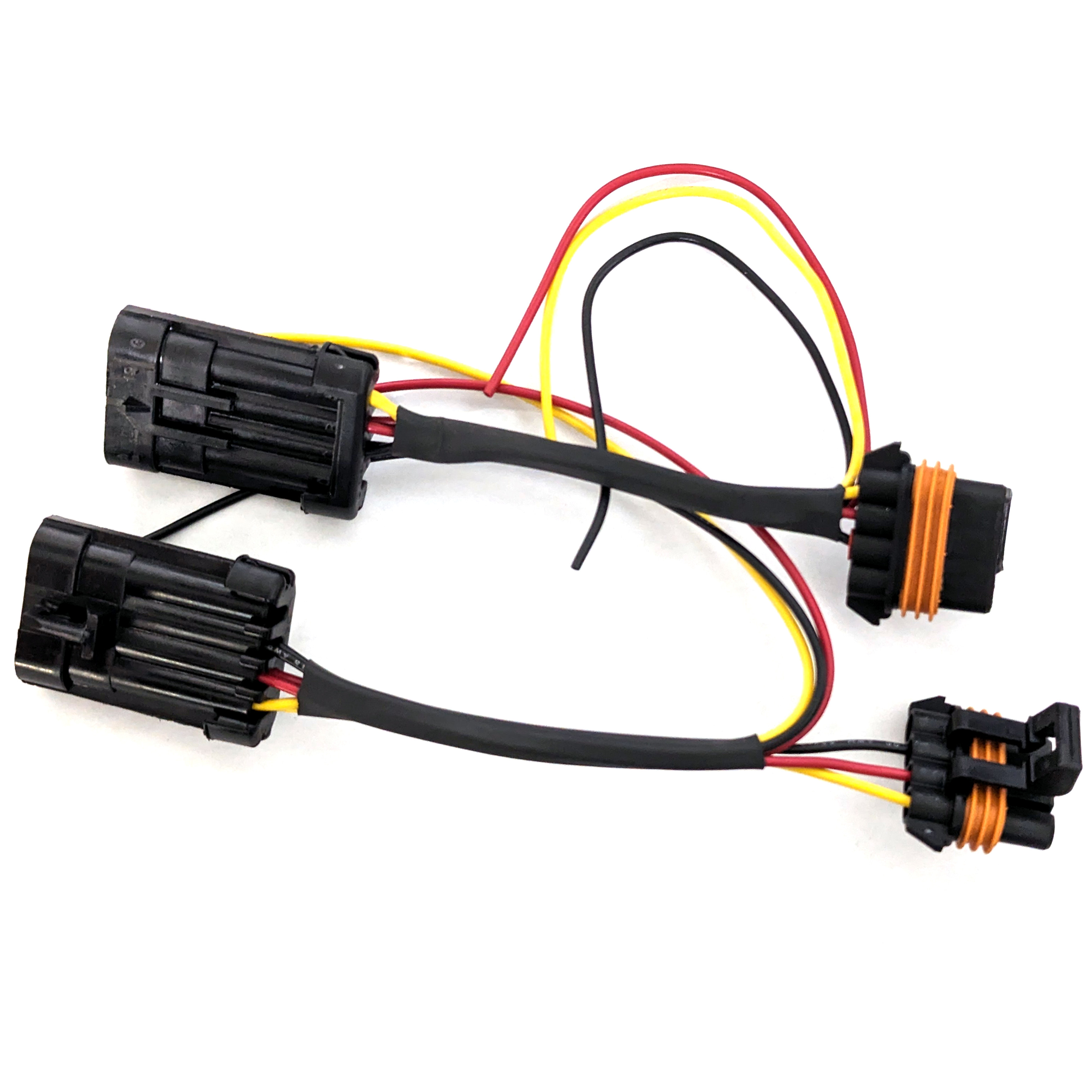 2 Pack Inline Tail Light Power Harness Adaptors For Lighted Whips & Chase Lights - Click Image to Close