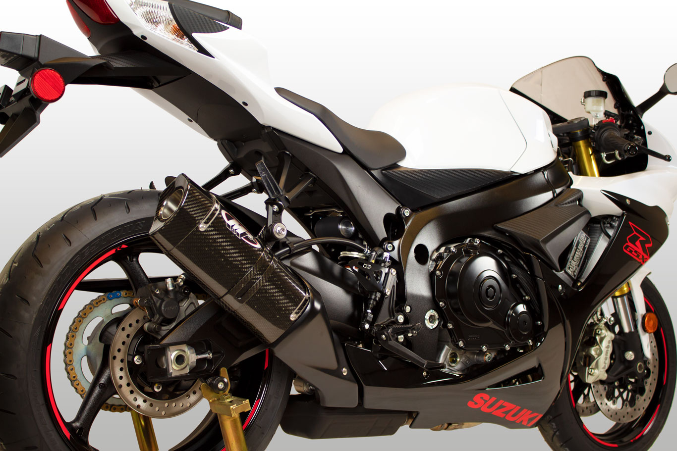 Tech1 Carbon Fiber Slip On Exhaust - For 11-24 Suzuki GSXR600 & GSXR750 - Click Image to Close