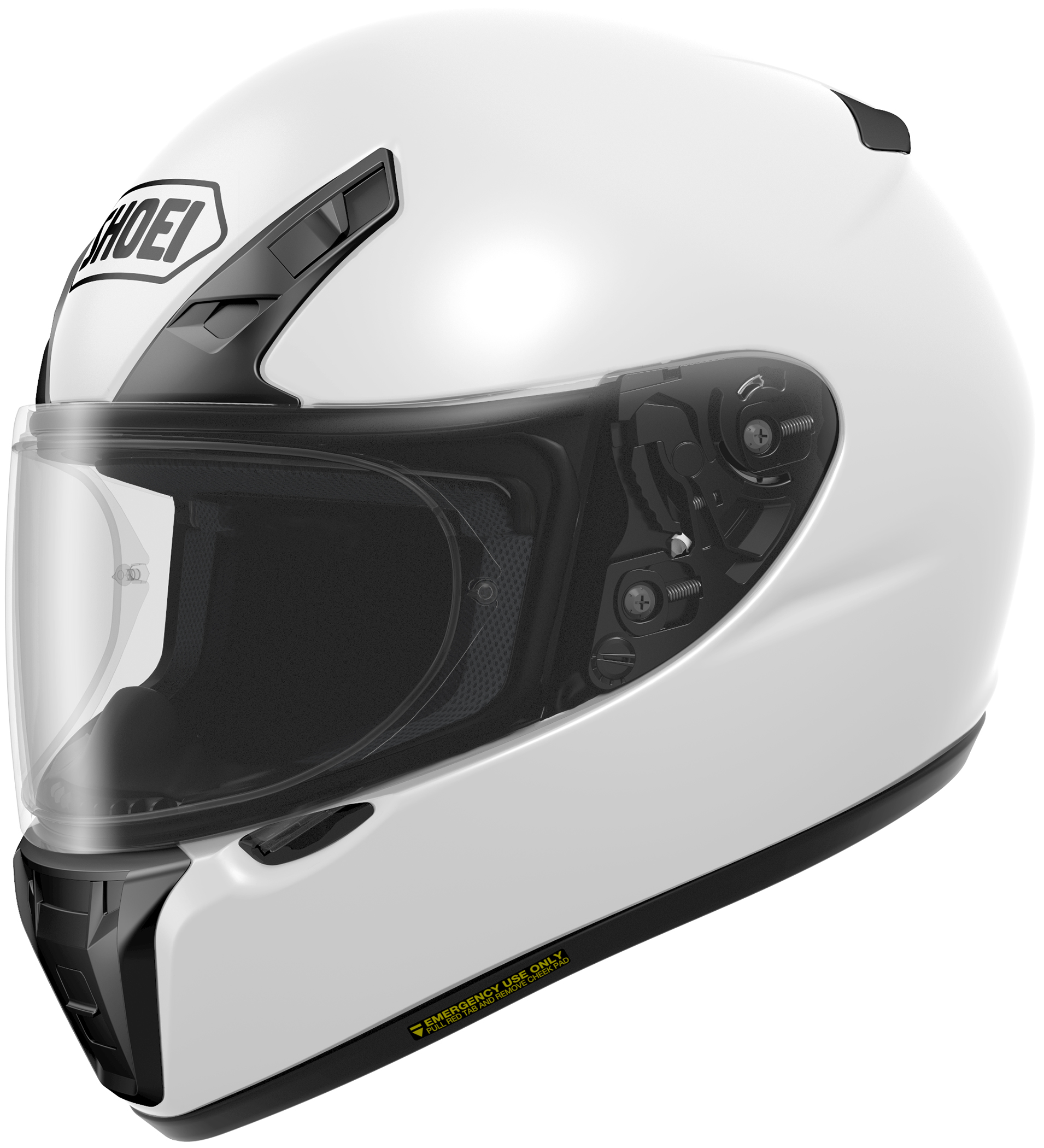 RF-SR Solid White Full-Face Motorcycle Helmet Small - Click Image to Close