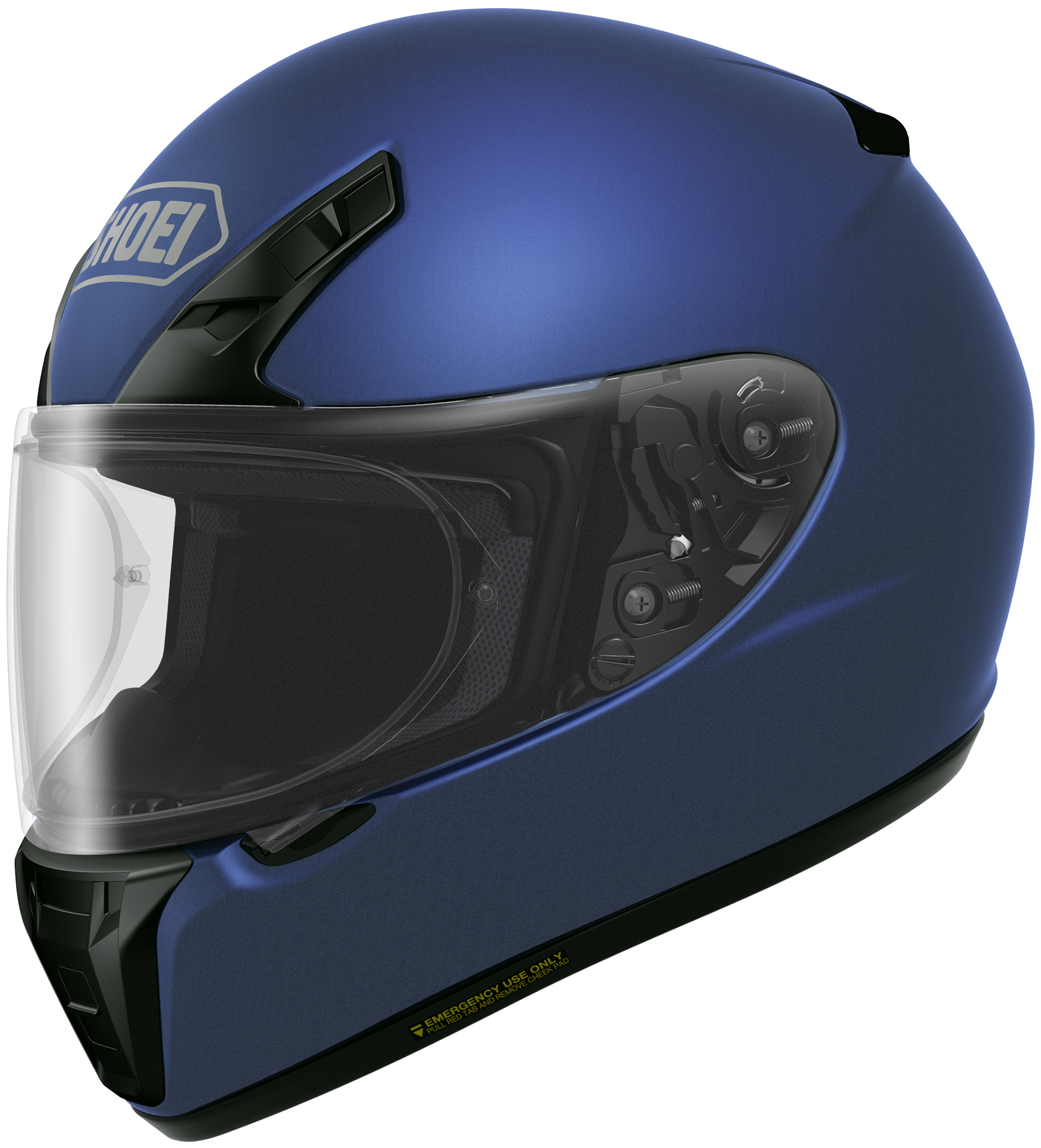 RF-SR Matte Blue Full-Face Motorcycle Helmet Small - Click Image to Close