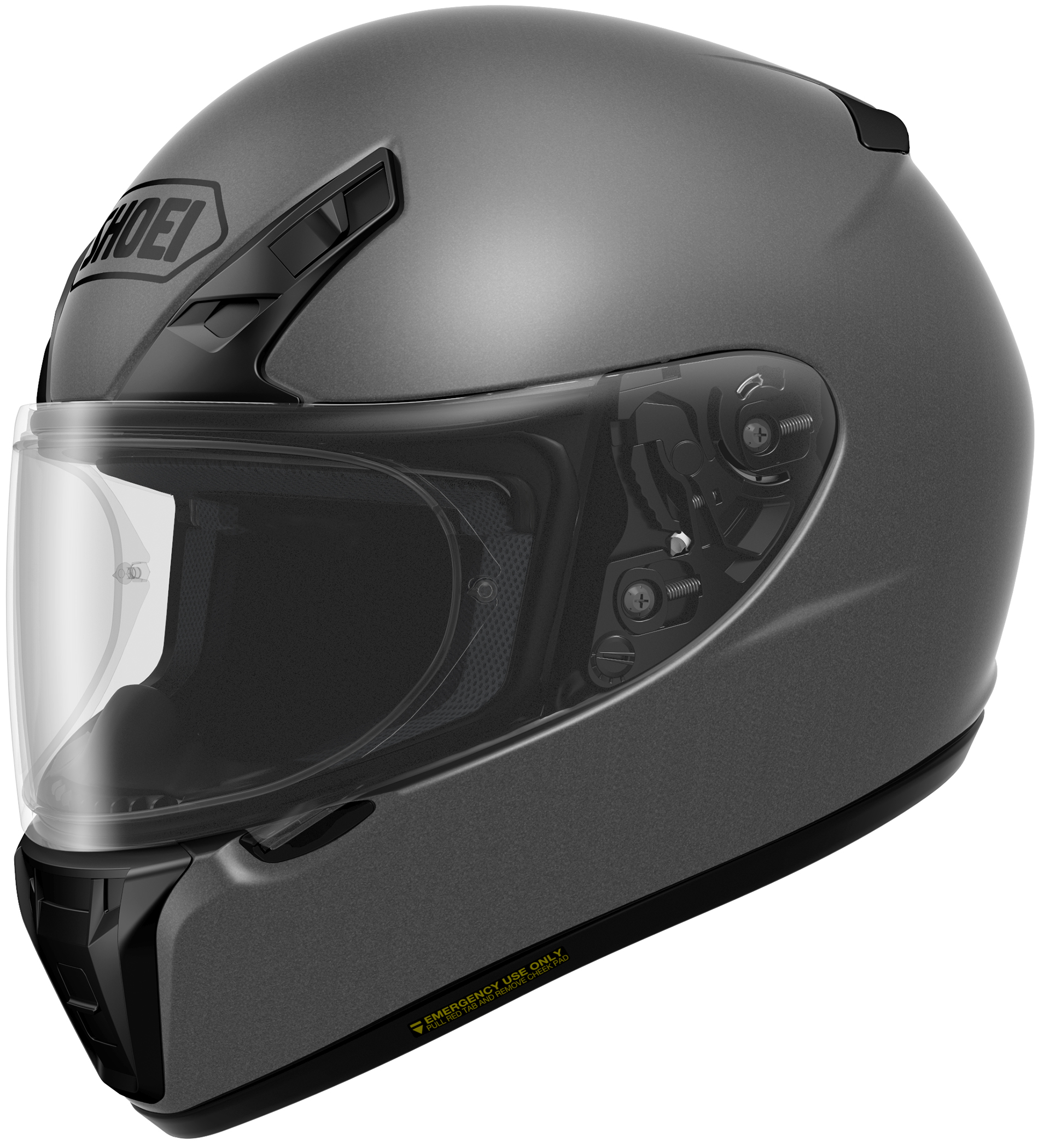 RF-SR Deep Matte Grey Full-Face Motorcycle Helmet Small - Click Image to Close