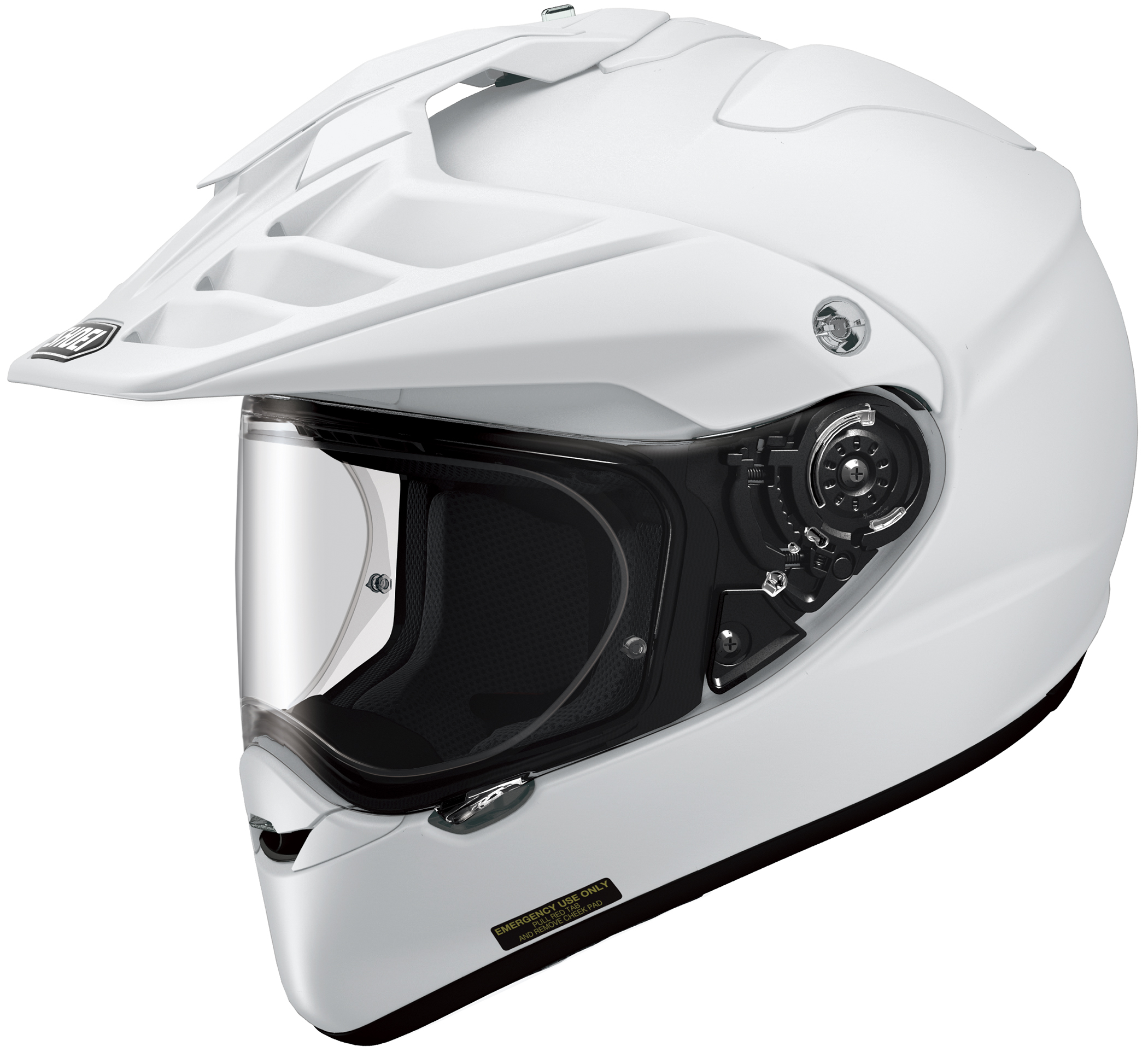 Hornet X2 Solid White Dual-Sport Helmet Medium - Click Image to Close