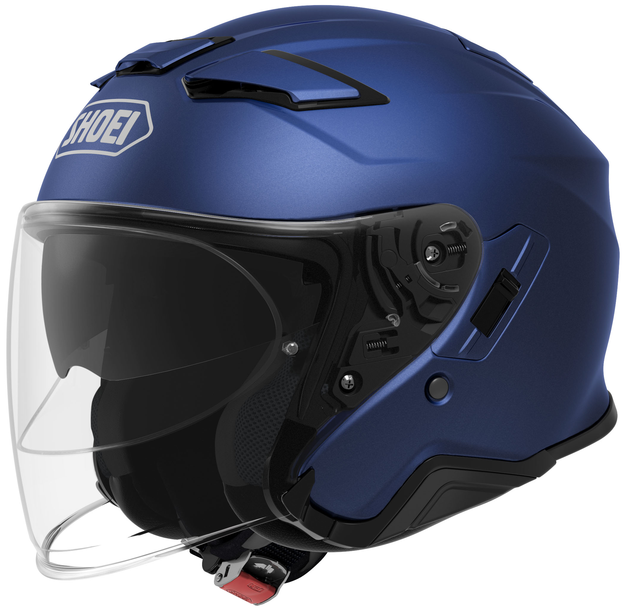 J-Cruise 2 Metallic Matte Blue 3/4 Open-Face Motorcycle Helmet Small - Click Image to Close